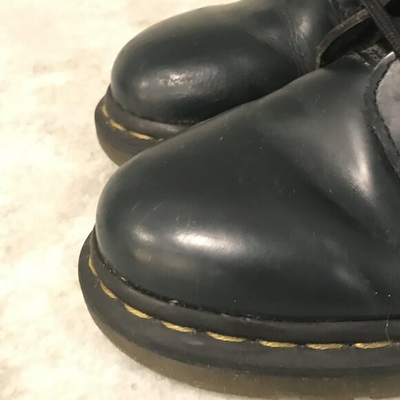 Dr. Martens Boots Womens 7.5 US Size 6 EU 38 Blue Leather Lace Up Combat Shoes - Picture 8 of 10